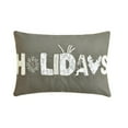 thumbnail image 6 of Holiday Word Lumbar Pillow Cover, 12" x 18" Gray Linen Pillowcase, Rustic Letters And Words Christmas Oblong Pillow Cover For Sofa Couch, Hotels, Living Room, Bed Room - Holiday Season, 6 of 10