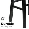 thumbnail image 5 of PJ Wood Classic 24 In Saddle Seat Kitchen Bar Stool, Natural (2 Pack), 5 of 10