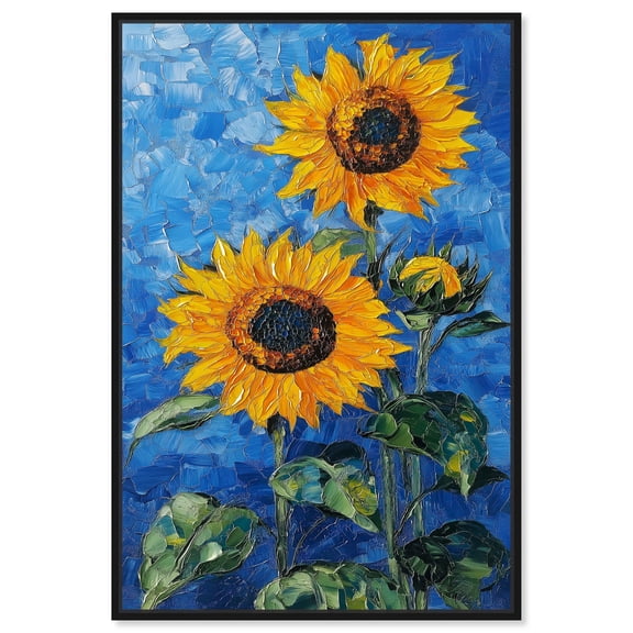 Art Remedy Vibrant Florals Canvas, 10" x 15", Black Frame, Sunflower Sails