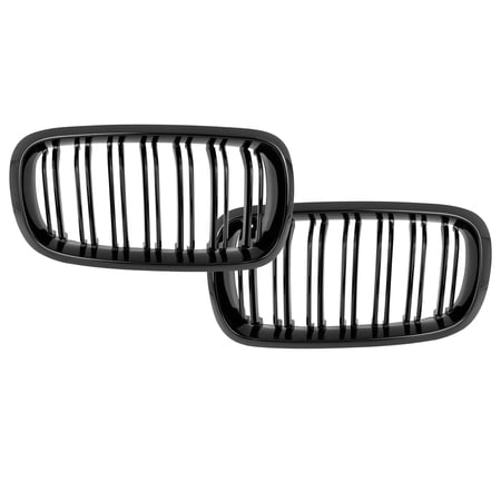 Unique Bargains Pair Glossy Black Car Front Grille for BMW F15