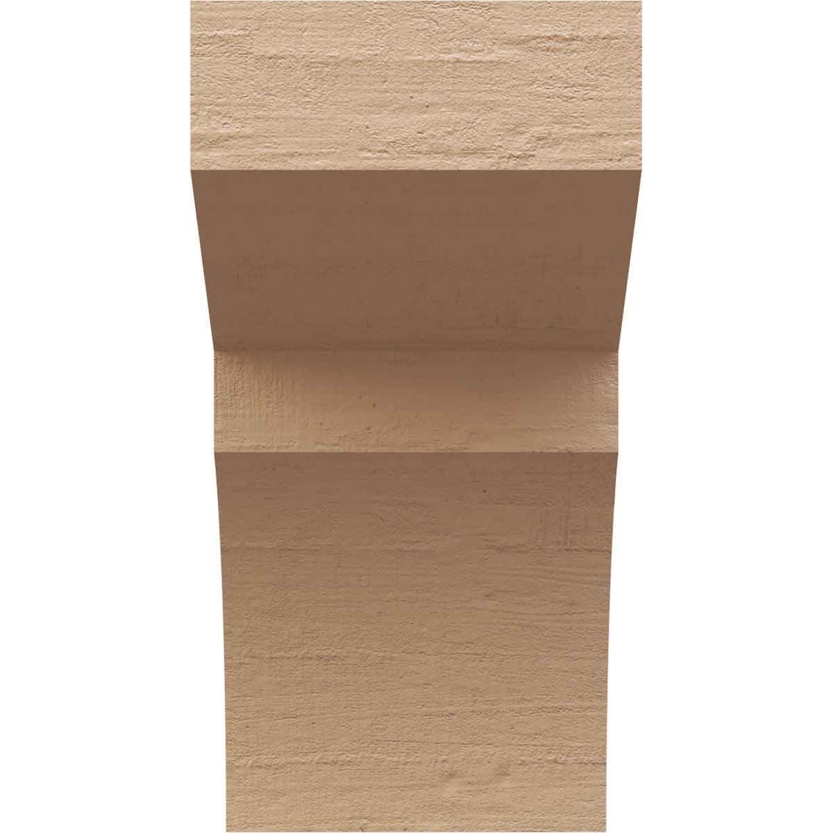 6"W x 6"D x 12"H Wide Monterey Rough Cedar Woodgrain TimberThane Corbel, Primed Tan