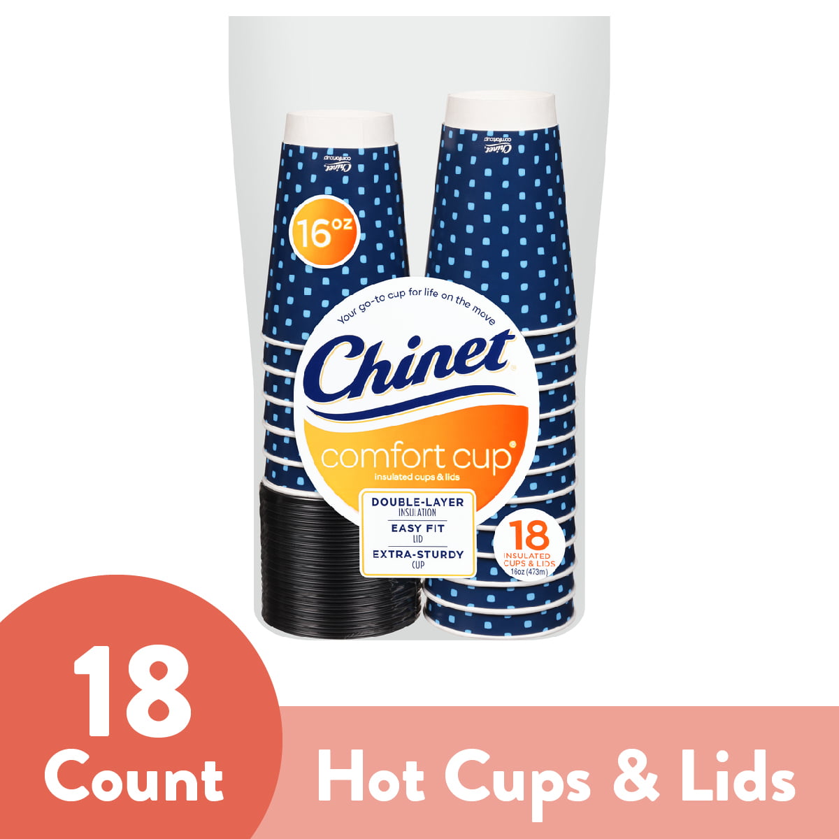 1 Pack Hefty Disposable Hot Cups with Lids 16 Ounce 20 Count