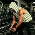 thumbnail image 4 of Graphic Camo Sleeveless Hooded Tank Top for Men, Muscle Fit Pullover Gym Vest - Quick-Dry Athletic Shirt with Pocket for Bodybuilding & Summer Training White XXXXL, 4 of 7