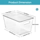 thumbnail image 2 of 8 Contenedores organizadores de despensa de plástico transparente con Tapa, Contenedores de Plástico con Asa para Organizar y Almacenar en la Despensa, para Cocina, el Frigorífico, Baño, 2 of 7