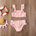 thumbnail image 7 of Bagilaanoe Toddler Baby Girls Swimsuits 2 Piece Bikinis Set Flying Graphic Print Tops + Ruffle Panties 6M 12M 2T 3T 4T 5T Kids Swimwear Bathing Suit Beachwear, 7 of 7
