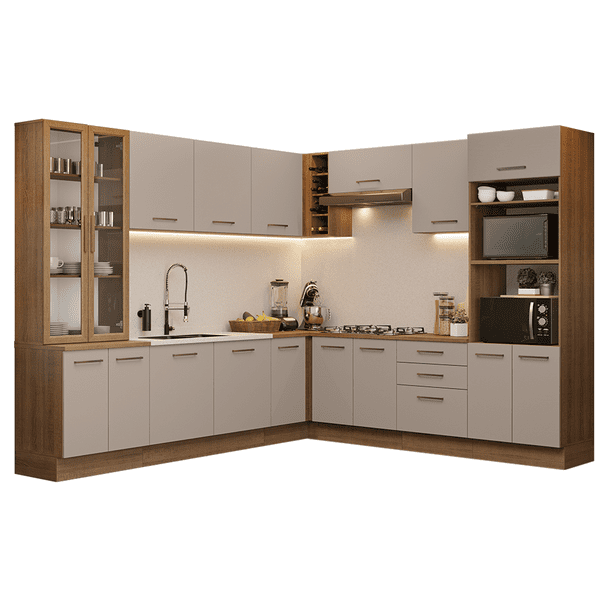 Cocina Integral Completa Armario de Vidrio Madesa Agata MC 1