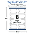 thumbnail image 5 of Avery Banner Flag Tags, 2" x 3-1/2", Matte White, 200 Total, 5 of 9
