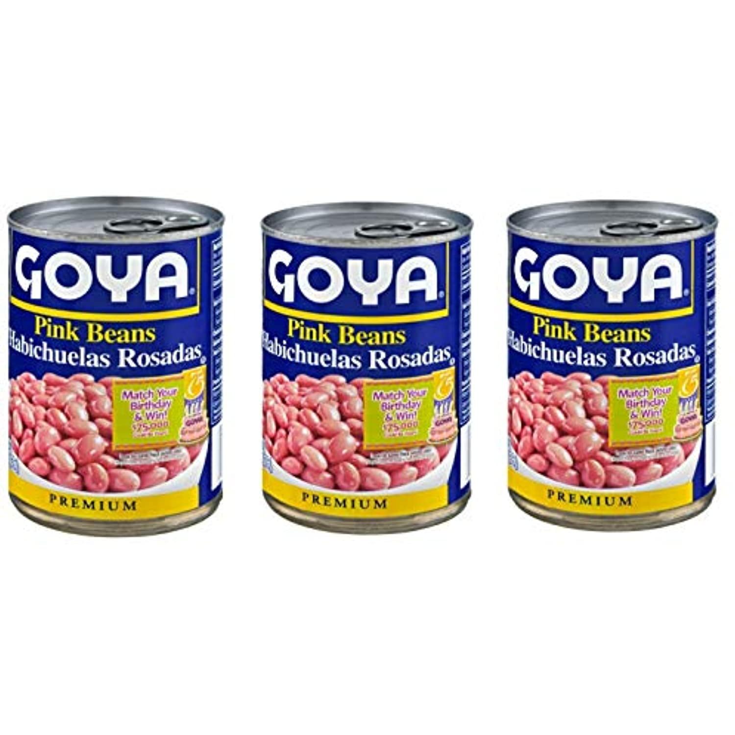 Goya Pink Beans Can 15.5 oz. (3Pack) by Goya