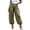 Army Green, variant on Women High Waist Sheer Chiffon Lantern Pants Pleated Front Elastic Cuff Loose Semi‑Sheer Mesh Jogger Trousers Without Inner Liner Flowy Casual Party Bottoms