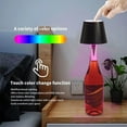 thumbnail image 4 of Lámpara De Botella Recargable, 3 Colores De Temperatura RGB Desmontable LED Botella De Vino Luz Control Táctil Atenuación Continua Decorativa Para Bar Para El Hogar, 4 of 7