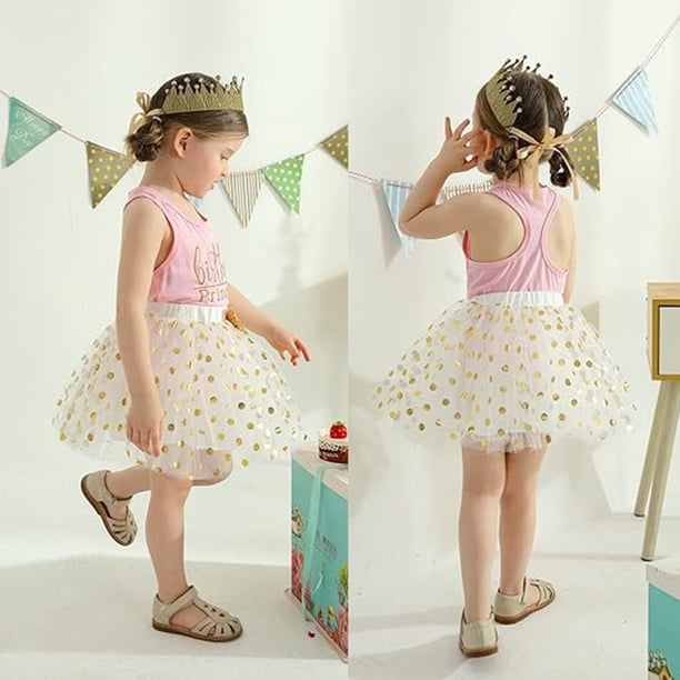 Younger Tree Baby Girl Birthday Dress Outfits Sleeveless Princess Party Tutu Skirt Summer Clothes Set for 3-4t