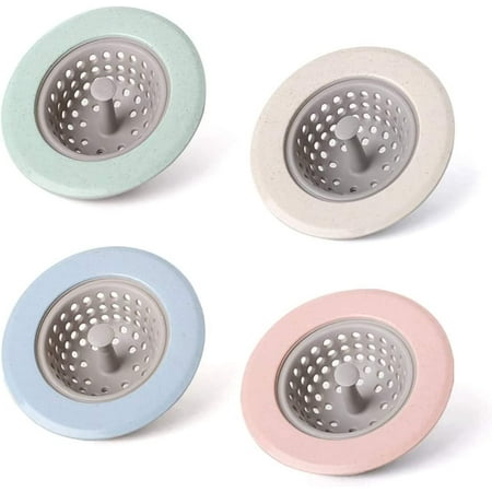 

YHRY 4 Pcs Kitchen Silicone Sink Strainer Garbage Disposal Strainer Sink Drain Catcher Plug Drain Cover Kitchen Sink Basket for Kitchen Sinks Silicone sink drain cover