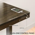 thumbnail image 4 of FlexiSpot 48" W Home Office Height Adjustable Standing Desk Rustic Chipboard Top with USB Charge Ports, Drawer, 4 of 6