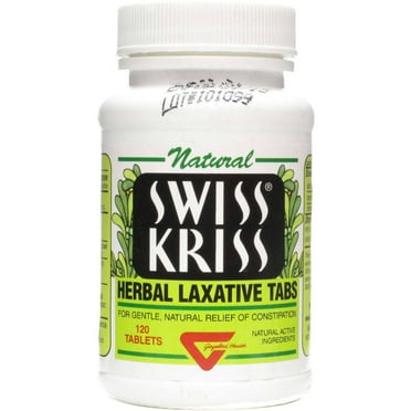 Swiss Kriss Natural Herbal Laxative Chronic Constipation Relief, 120ct