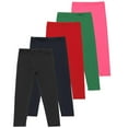thumbnail image 1 of Odeerbi 3-12 Años Niñas 5 Pcs Leggings Pantalones Mallas Elásticas Stretchy Full Length Multipack Pantimedias, 1 of 3