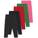 thumbnail image 1 of Odeerbi 3-12 Años Niñas 5 Pcs Leggings Pantalones Mallas Elásticas Stretchy Full Length Multipack Pantimedias, 1 of 3