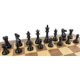 thumbnail image 3 of 4 QNS Black  Natural 3 3/4" Anderssen Staunton Wood Chess Set 19" Walnut Board, 3 of 6