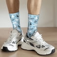 thumbnail image 6 of KLL Black White Gray Rabbit Print Cool Socks Men's Women's Crew Socks Funny Crazy Novelty Stockings, 6 of 6