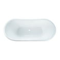 thumbnail image 5 of Kingston Brass VCTDS723129 72" Cast Iron Oval Double Slipper Pedestal Tub (No Faucet Drillings), White, 5 of 7