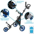thumbnail image 4 of Tgw Weekender 3-Wheel Golf Push Cart Black/Black, 4 of 9