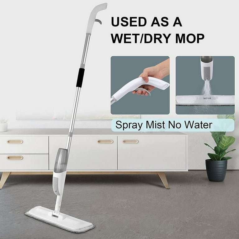 SUGARDAY Microfiber Spray Mops for Floor Cleaning Wet Dry Dust