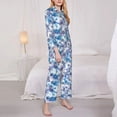 thumbnail image 3 of Naloa Icy Blue Snowflakes Pajamas for Women Set, Womens Pajama Sets, Lounge Sets for Women, 2pjs for Women-XX-Large, 3 of 7