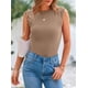 thumbnail image 4 of Remera PRETTYGARDEN de canalé con mangas cortas ajustada color caqui Talle S, 4 of 8