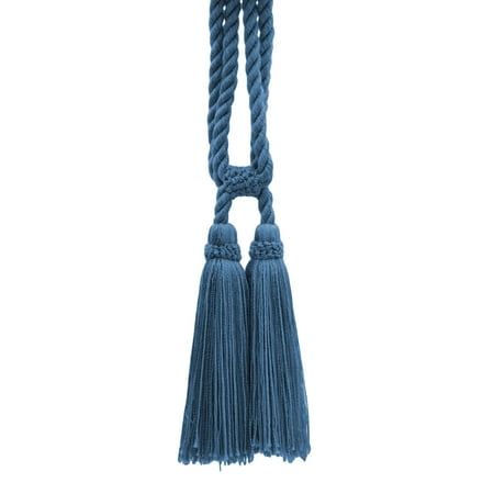 - Beautiful French Blue Curtain & Drapery Double Tassel Tieback|5 1/2