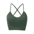 thumbnail image 5 of RMGVDSD Soft Bras for Women Plus Size No Underwire Thin Strap Yoga Sports Bra Fitness Sports Bras Full Coverage Bralette, 5 of 6
