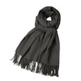thumbnail image 2 of Duoif Winter Scarf for Women Fleece Solid Color Imitation Scarf Versatile Fleece Scarf Warm Shawl Scarf for Men Grey, 2 of 3