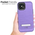 thumbnail image 5 of CoverON Apple iPhone 12 Pro Max Case (6.7"), Slim Metal Kickstand Rugged Dual Layer Cover, Purple, 5 of 7
