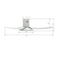 thumbnail image 5 of Smaair 52'' 3 Blade Flush Mount Ceiling Fan with Dim Light and Remote DC Motor, 5 of 7