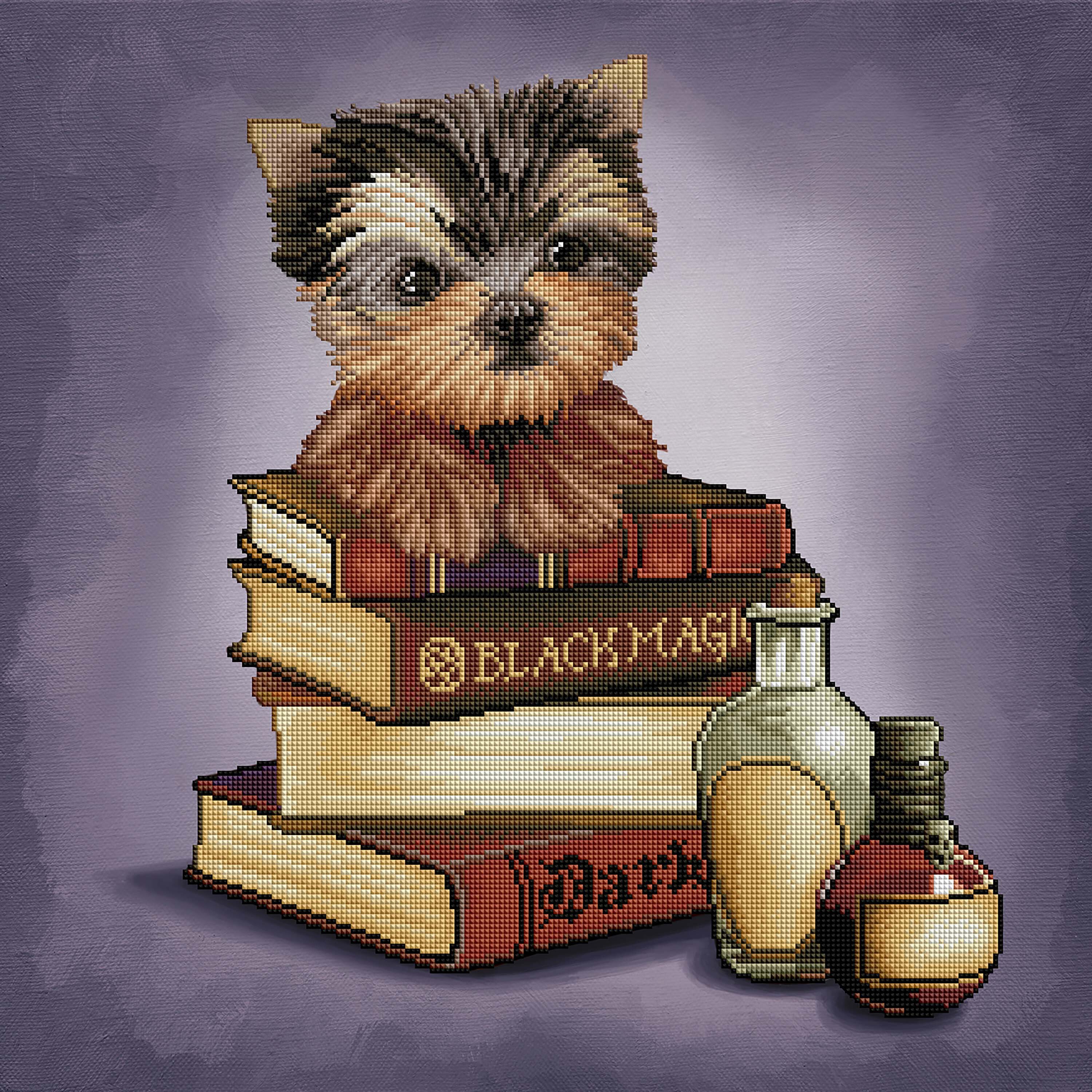 DIAMOND ART CLUB Yorkie  Magic Books Diamond Painting Kit