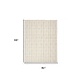 thumbnail image 3 of 4' X 6' Ivory And Grey Floral Stain Resistant Non Skid Area Rug, 3 of 6