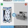 thumbnail image 3 of shiyou-20 Pcs Outlet Spacers for Electrical Box Wall Plate Receptacle Spacers Shims Leveler for Electrical Boxes Fixing Walls Sockets and Electrical Boxes, 3 of 4