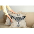 thumbnail image 2 of Ambesonne Fantasy Throw Pillow Cover 2 Pack, Hawk Moth Skull Magic, 20", White Black and Cream, 2 of 7