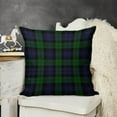 thumbnail image 7 of Black Watch Tartan Linen Throw Pillow Covers 20"x20" Decorative Cushion Cases with Hidden Zipper for Sofa, Couch, Bed, Living Room–No Insert Made in USA, 7 of 7