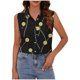 thumbnail image 2 of TaTaai Button Lapel Blouse Lightweight Breathable Women's Casual Fashion Printed Sleeveless Short Sleeve Loose Summer Smart-Casual Top Gift, 2 of 6