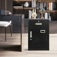 thumbnail image 3 of Heavy-Duty File Storage Cabinet with Locks - Durable Cold-Rolled Steel, Adjustable Partitions, 154lbs Capacity, Black Modern Design for Home Office, 3 of 15