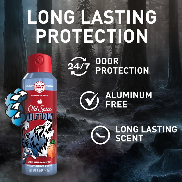 Old Spice Wolfthorn Body Spray for Men, 5.1 oz photo 2