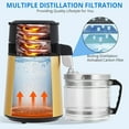 thumbnail image 3 of Towallmark 4L 1.1 Gallon Stainless Steel Water Distiller, Countertop Distilled Water Machine With Glass Container, TDS Reduction Purifier For Home Office Lab Aquarium, Gold, 3 of 7