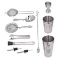 thumbnail image 1 of JUEGO DE BARRA DE 11 PIZAS, JUEGO DE COCOCTELERA, HERRAMENTAS MEZCLADORAS DE BIDBAS DE ACERO INOXIDABLE, KIT DE BARMAN QUE Incluye Taza Coctelera, Cuchara Mezcladora, Coladero,, 1 of 7