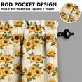 thumbnail image 2 of Rustic Vintage Curtains 24 Inch Short - 3 Panel Wildflower Farmhouse Set with Bohemian Floral Design, Rod Pocket Kitchen, 2 of 3