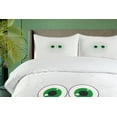 thumbnail image 4 of Ambesonne Trippy Duvet Cover Sets, Eye Form Digital Picture, 2-King, Pearl Black Jade Green, 4 of 7