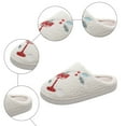 thumbnail image 3 of Rokment Christmas Slippers for Women Men Funny Cute Xmas Wine Bottle Matching Cozy Indoor Fuzzy House Shoes Winter Warm Memory Foam Bedroom Slip on White Size 7.5, 3 of 7