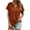 Red, variant on Womens Fashion Summer Tops 2025 Plus Size Solid Color Casual V-neck Short Sleeve Loose T-shirt Tops