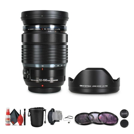 OM SYSTEM M.Zuiko Digital ED 12-100mm f/4 IS PRO Lens Bundle