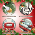 thumbnail image 6 of Christmas Truck Banner with Red Plaid Decorative Wreath for Holiday Party Decoration Outdoor Festivity Winter Celebration, 6 of 9