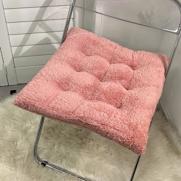 Namzi Square Seat Cushions, 2‑Pack 45×45cm Dining Chair Cushions, Soft Kitchen Chair Cushion Pads, Comfort Replacement Seat Pad for Indoor Home Seating,Pink