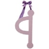 My Baby Sam 9 Lavender Gingham Hanging Letter, Q